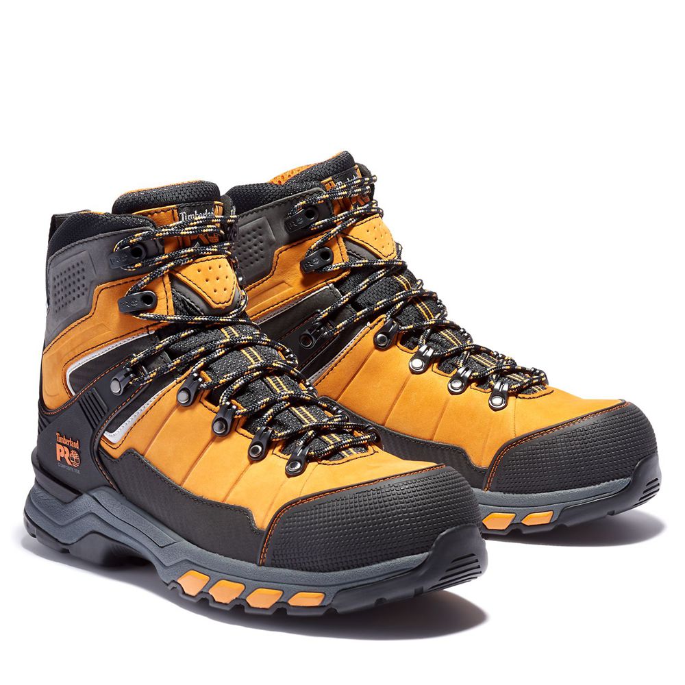 Botas de Trabajo Timberland Hombre Pro® Hypercharge Trd Waterproof Composite-Toe Naranjas/Negras - C